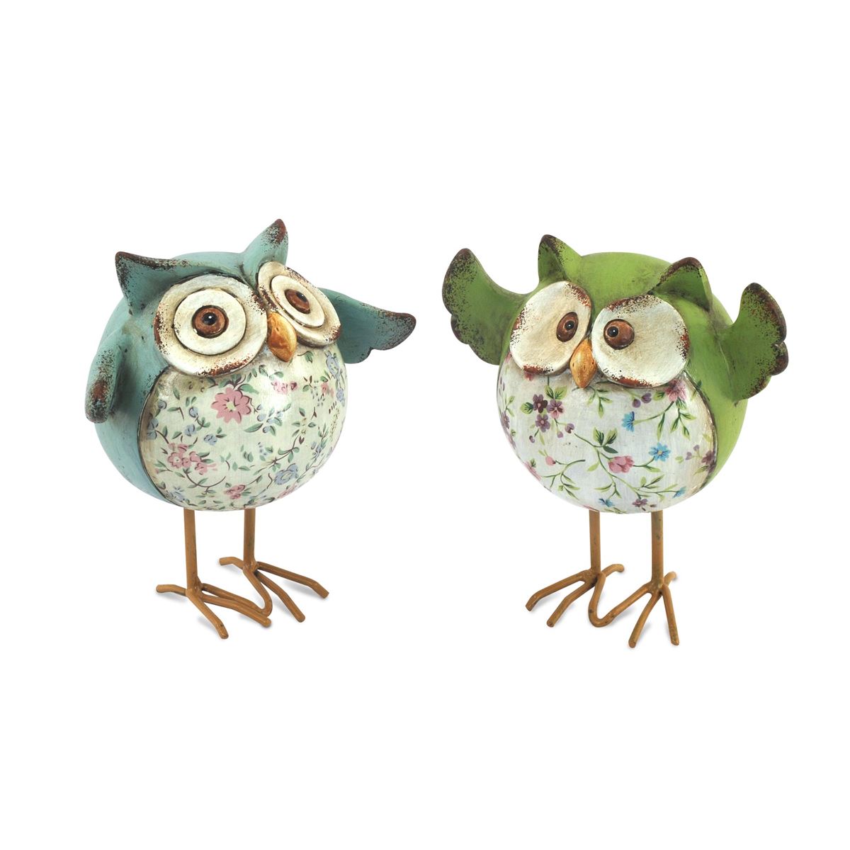 By sigris búho azul y verde incluye 2 unidades figuras búhos colección romántico signes grimalt decor and go