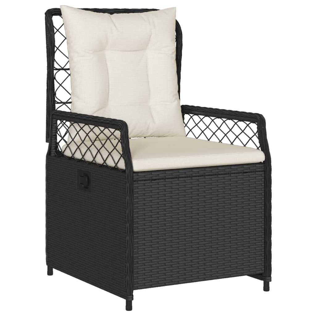 Chaise de jardin sans coussin en Résine tressée Noir - 4