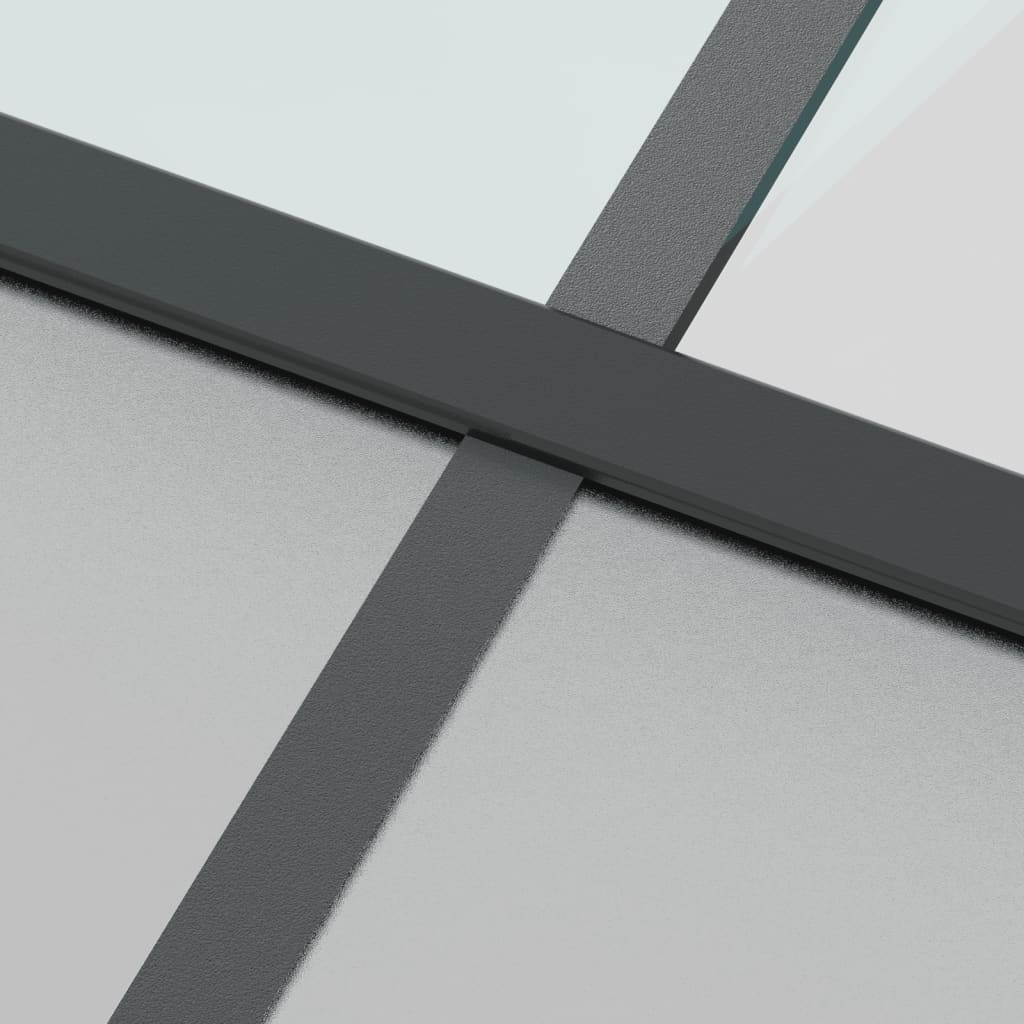 Puerta corredera | Puerta de la cocina vidrio templado y aluminio negra 76x205 cm CFW31205 - 5