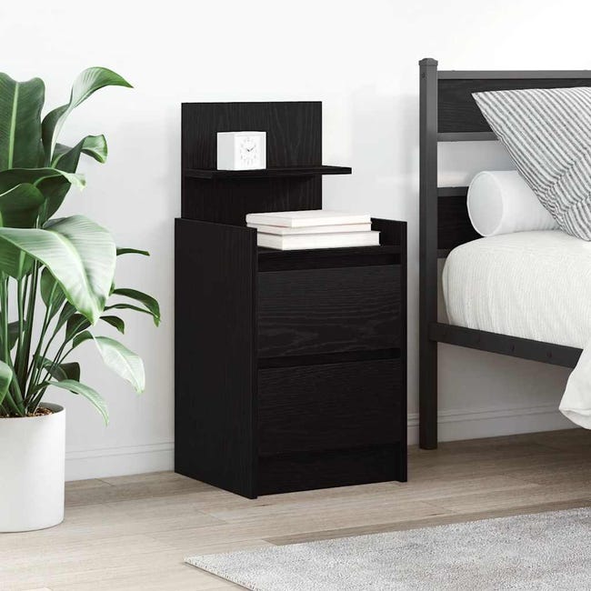 Lot de 2 Tables de chevet,Table d'appoint, Table de nuit pour Salon Chambre noir 43x36x60 cm996218 | Leroy Merlin Lot de 2 Tables de chevet,Table d'appoint, Table de nuit pour Salon Chambre noir 43x36x60 cm996218 | Leroy Merlin