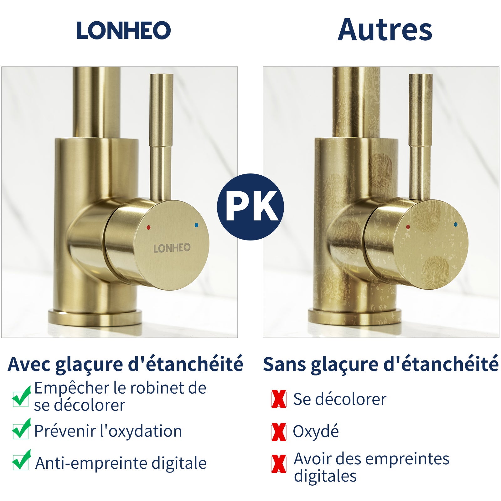 Lonheo Max Rubinetto Cucina U-Forma Rotante a 360°,ad Acqua Fredda e Calda,in Acciaio Inossidabile con Sguazzatore Demotabile,Dorato,Modello UE - 9