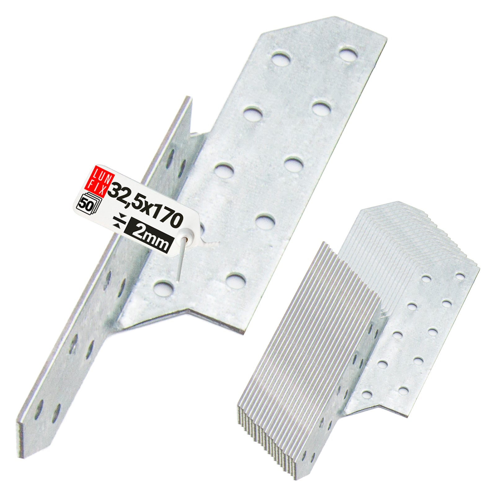 Łącznik krokwiowy 32,5x170 mm lewy 50 szt.