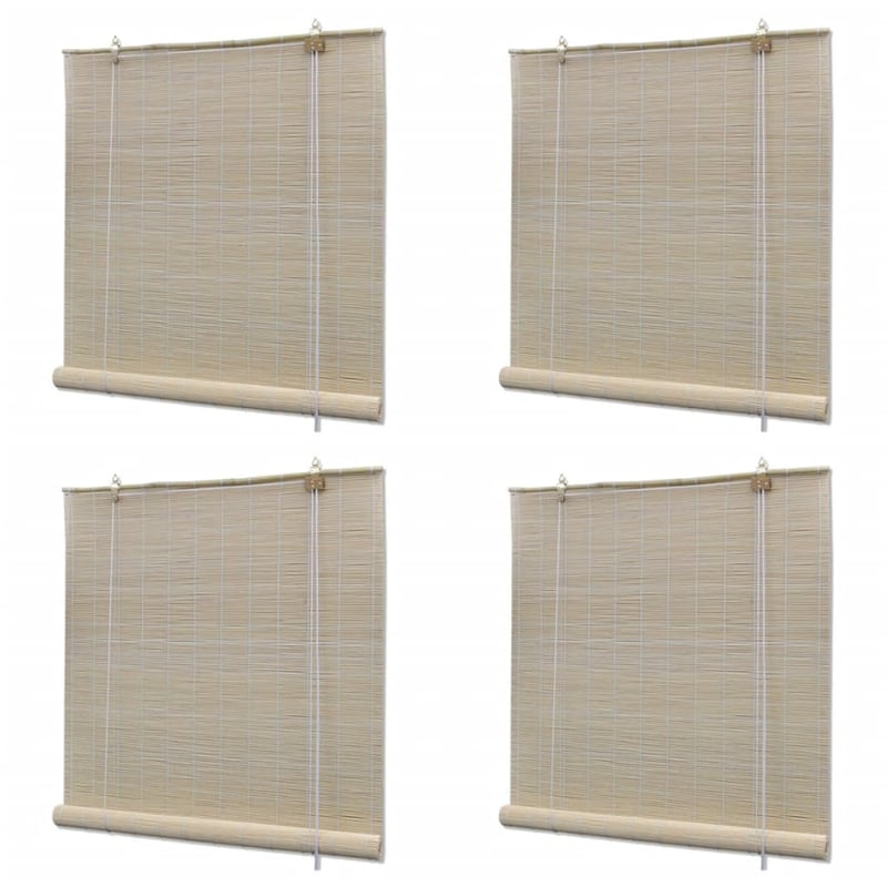 Naturalne rolety bambusowe, 4 szt., 120 x 160 cm vidaXL
