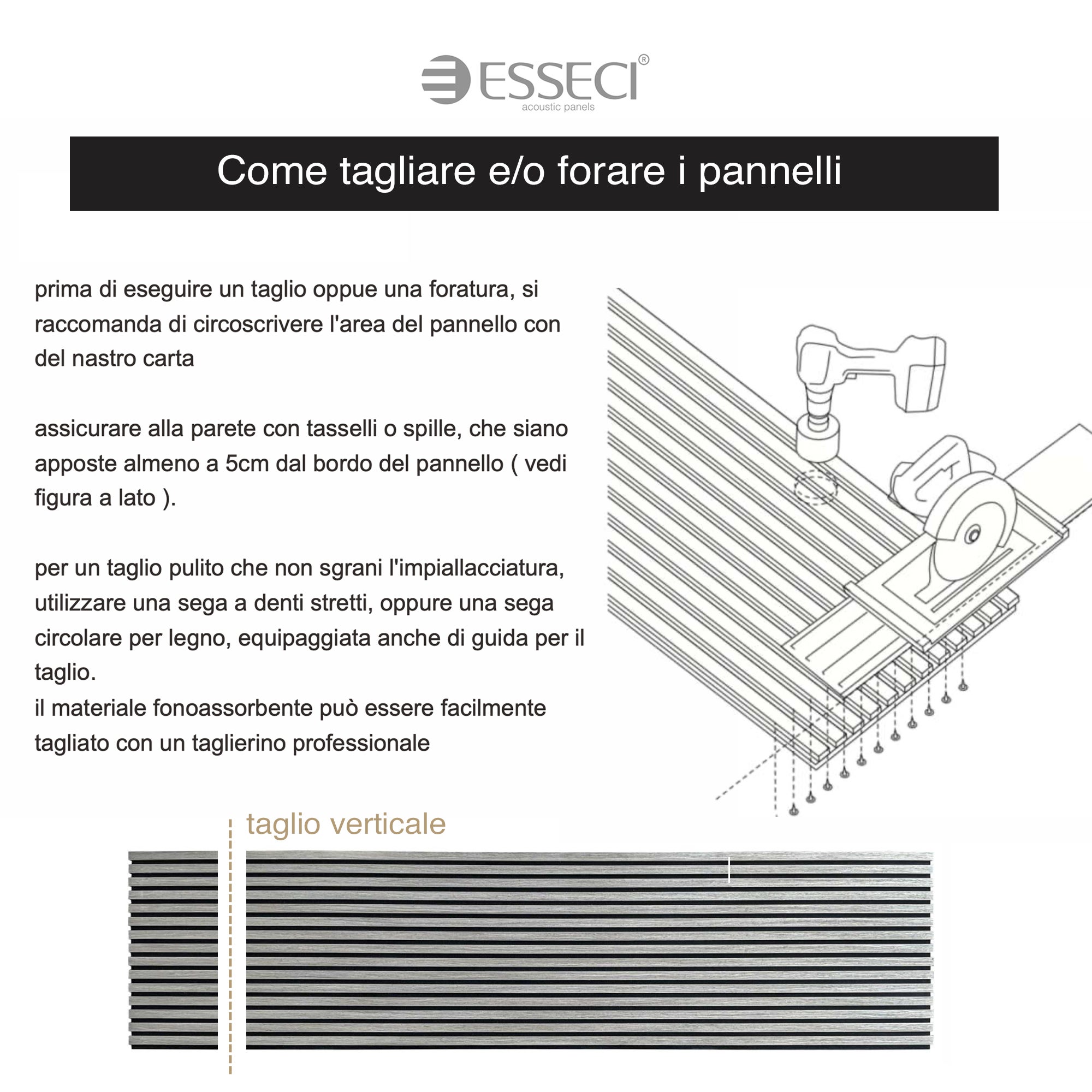 Pannelli decorativo dogato fonoassorbente Esseci Rovere Naturale 275X60 cm - 8