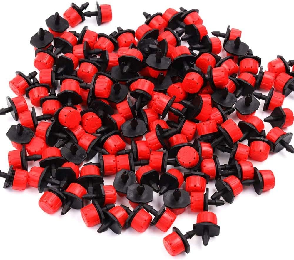 Zestaw 100 regulowanych kroplowników do nawadniania kropelkowego – dysze mikrokroplowe do systemów nawadniania kropelkowego, precyzyjne podlewanie