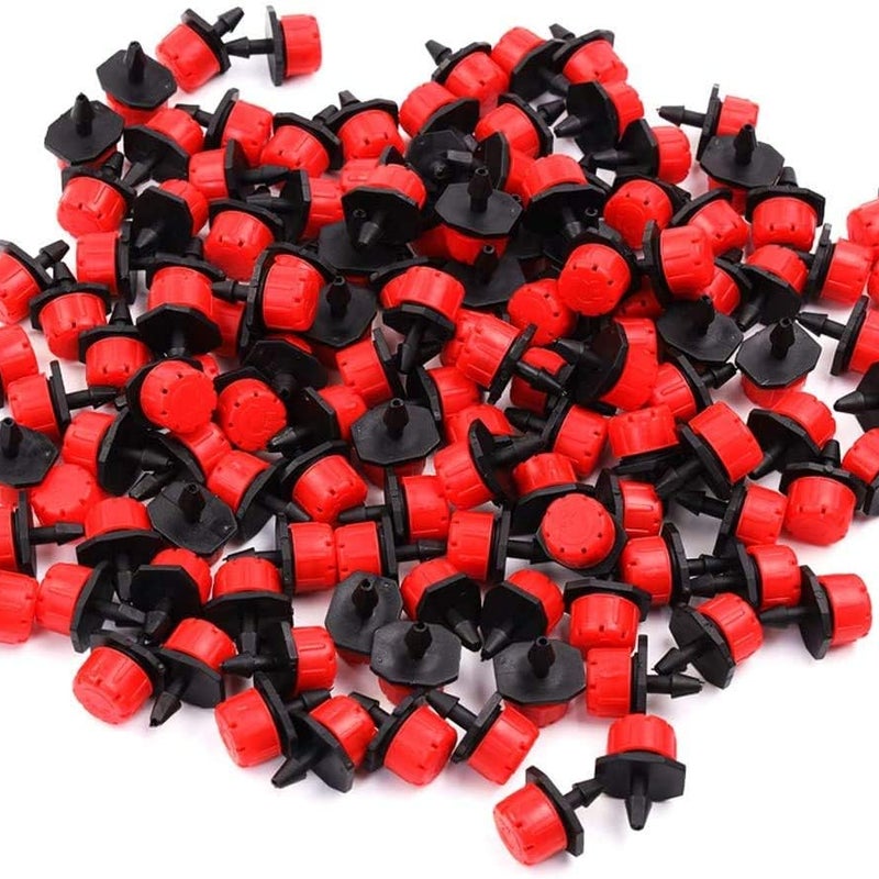 Zestaw 100 regulowanych kroplowników do nawadniania kropelkowego – dysze mikrokroplowe do systemów nawadniania kropelkowego, precyzyjne podlewanie