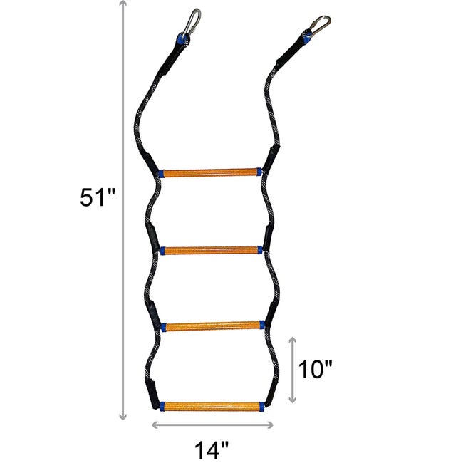 Échelle De Corde Pour Bateau - 60x10 Pouces - Port 200 Kg - Nylon + éponge Antidérapante