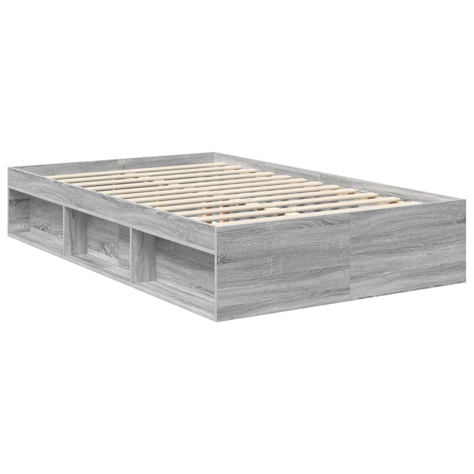 Cadre de lit gris 120 x 200 cm en pin massif - 5
