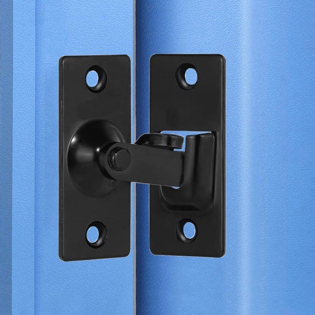 Zasuwka do drzwi przesuwnych 90 stopni, stal nierdzewna, blokada bezpieczeństwa kątowa, składana klamra Do drzwi przesuwnych, w zestawie śruby