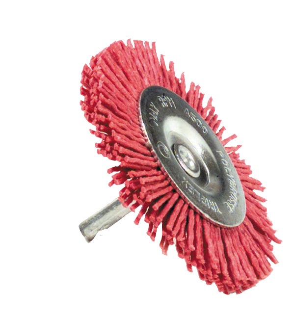 Polybrosse rouge circulaire pour bois TIVOLY, Diam.75 mm