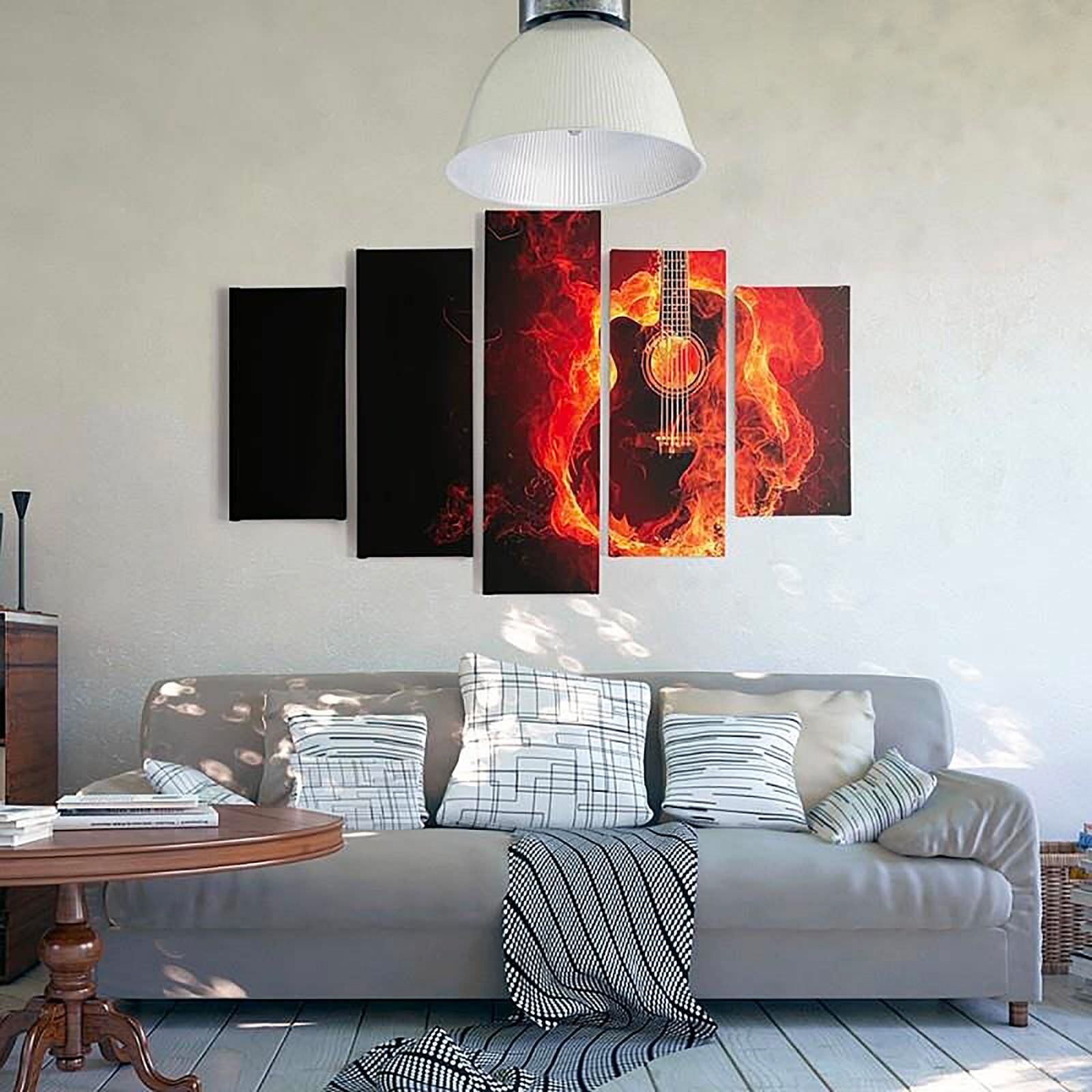 Tableau guitare brûler - 150 x 100 cm - 5