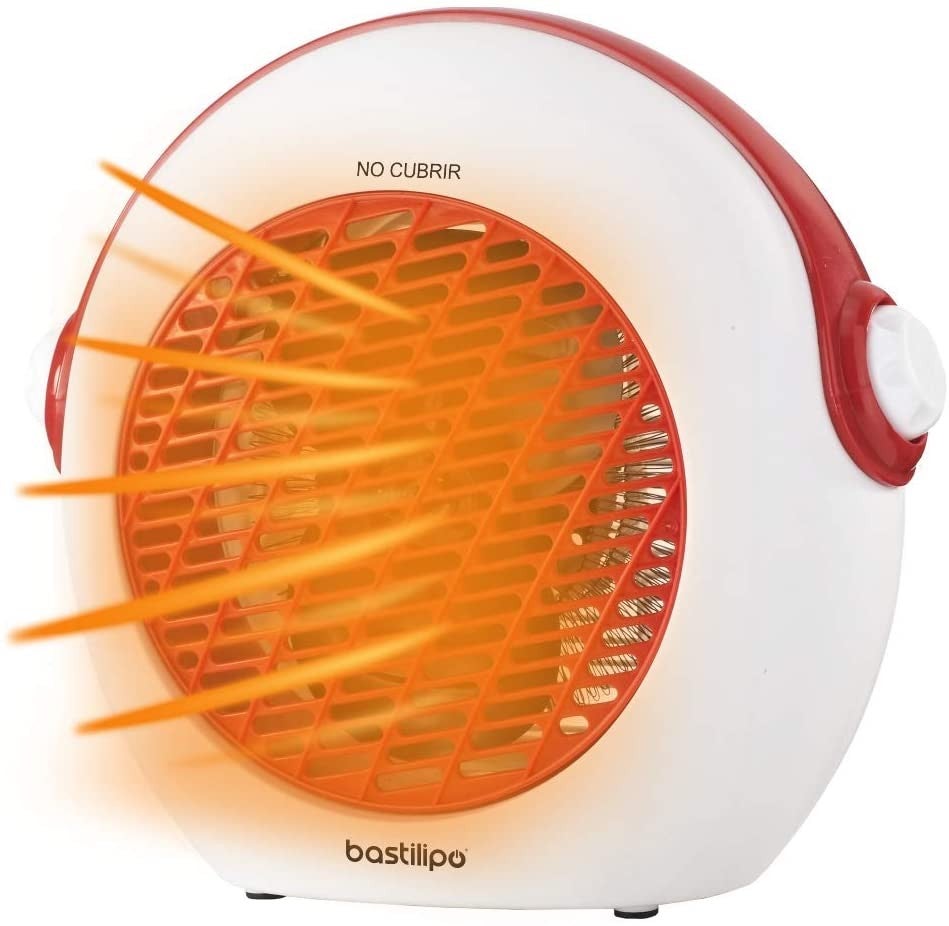 Bastilipo - TVC-2000R, Termoventilador vertical blanco/rojo, 1000/2000W, termostato - 2