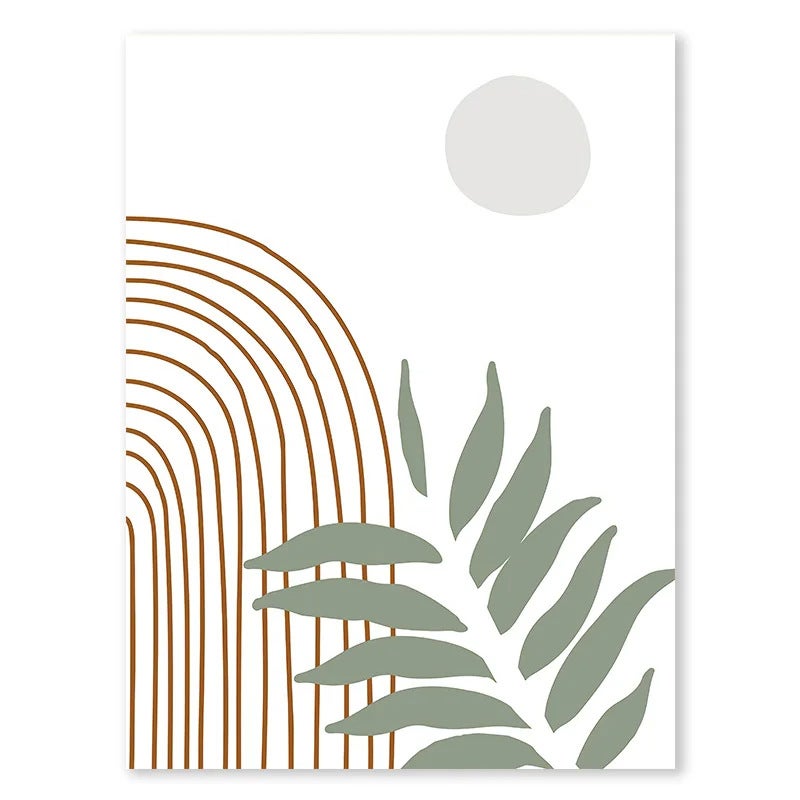 Lot de 3 Tableau Décoration Murale Vert Sauge 40x50 cm – Affiche Moderne Sans Cadre pour Salon, Salle de Bain(Cadre non inclus) - 6