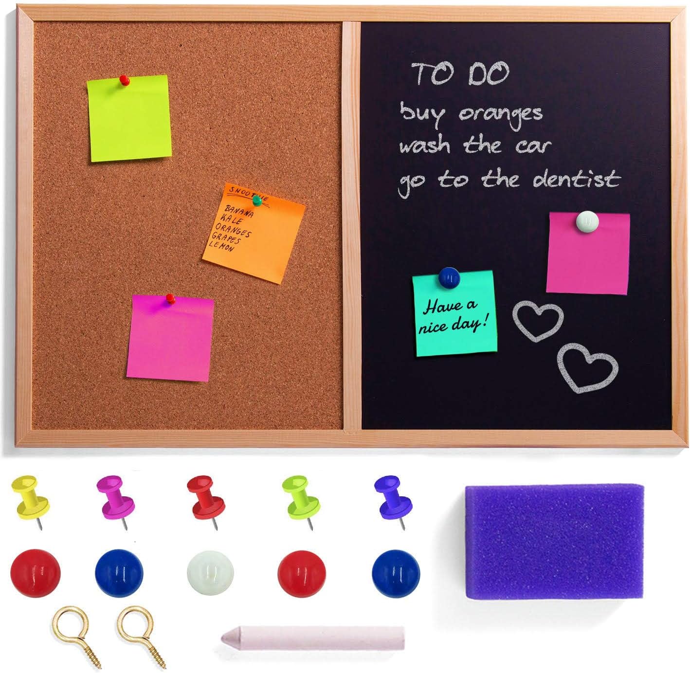 Creative Home 60 x 40cm Tableau Liege Mural, Tableau Magnétique Aimanté ...