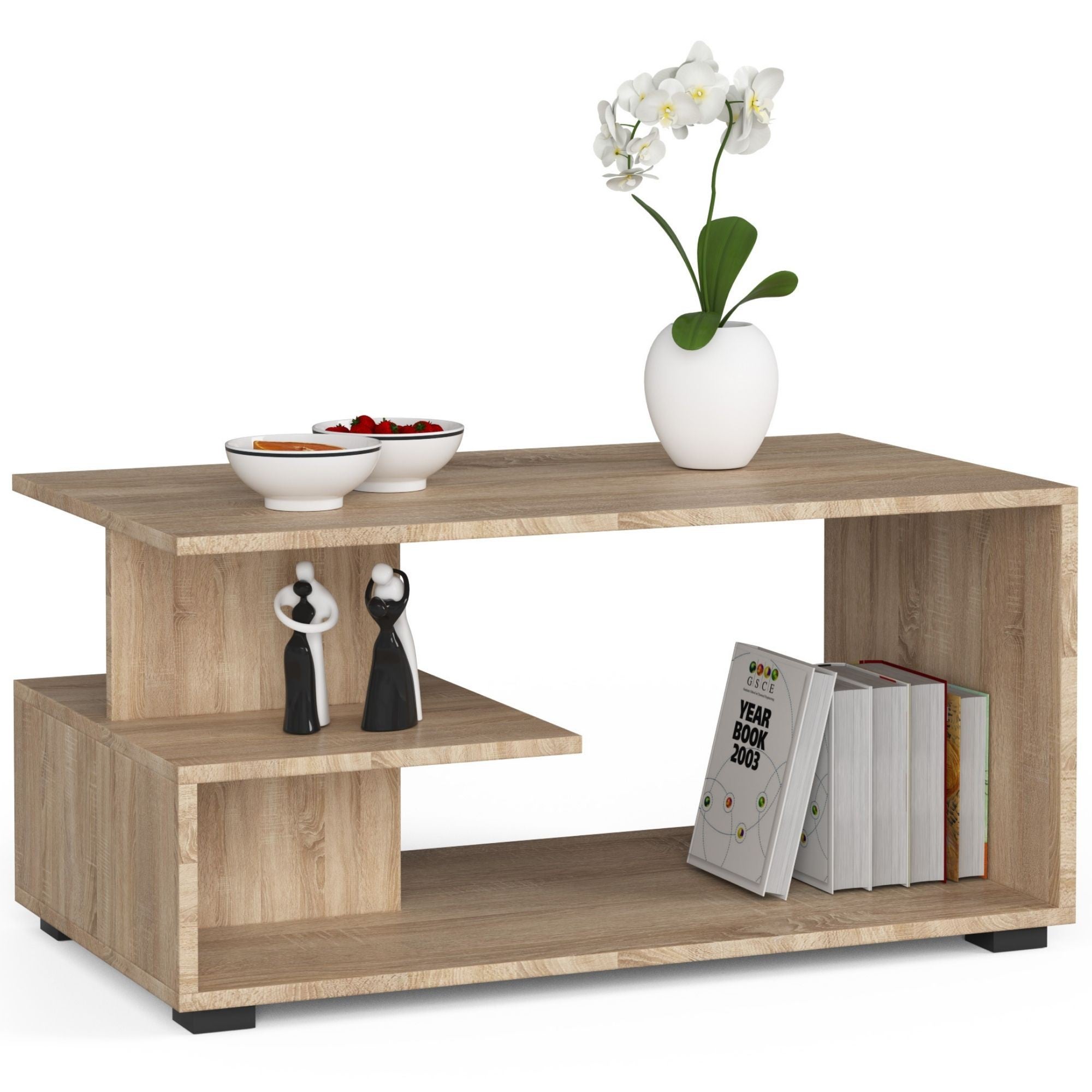 Stolik kawowy AKORD PIN Dąb Sonoma 90 cm kolor Dąb Sonoma mat 90x51x45 cm
