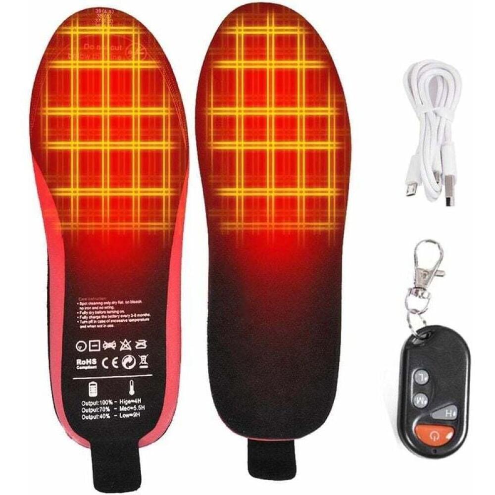 Solette Riscaldabili Ricaricabili LUTOLA Con 3 Livelli Di Temperatura E Telecomando Wireless, Tagliabili Su Misura (41-46), Calore In 10 Secondi