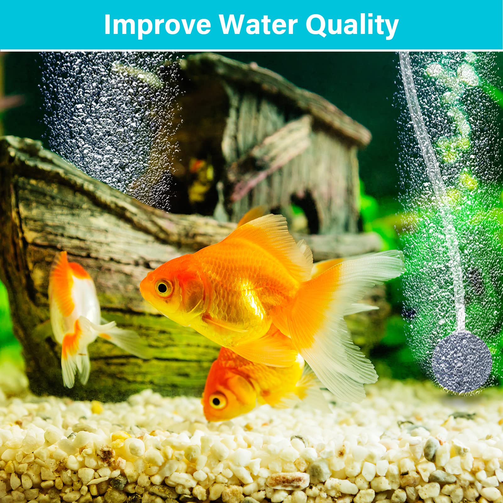 Aérateur solaire pour étang, pompe à air solaire, pompe à air hydroponique, aérateur solaire pour étang à poissons en plein air, aquarium - 5