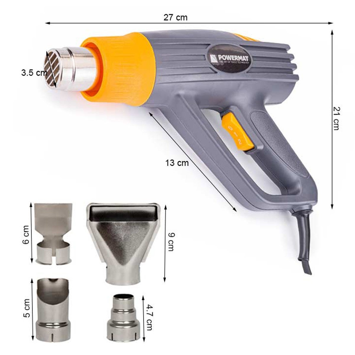 Pistolet thermique décapeur électrique 2000 W avec accessoires - 4