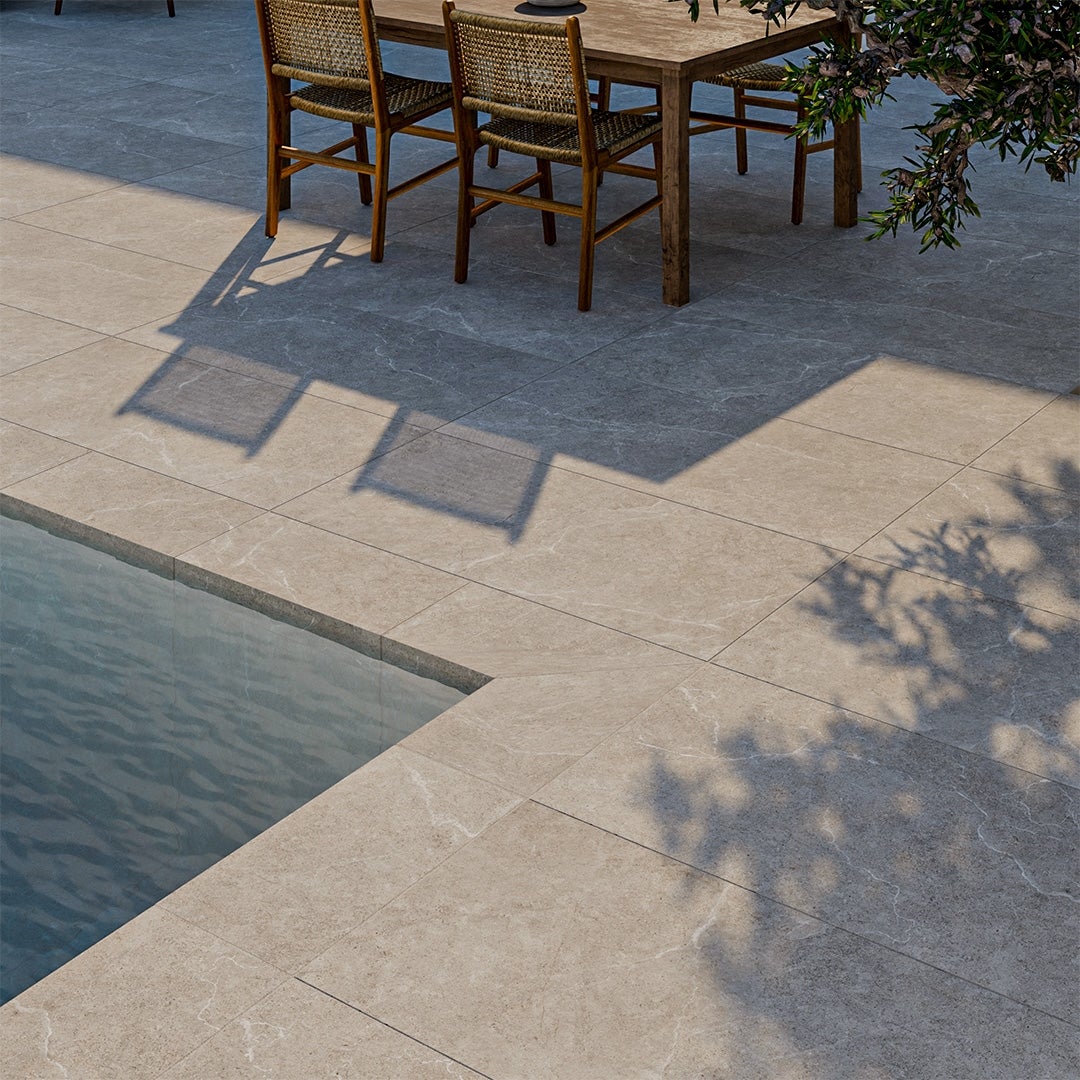 Pietra di Gerusalemme Grigio 20 mm Outdoor - Piastrelle 61x61x2 cm 20 mm - CHS 3002 60x60 GRIP R12 20 mm - 3