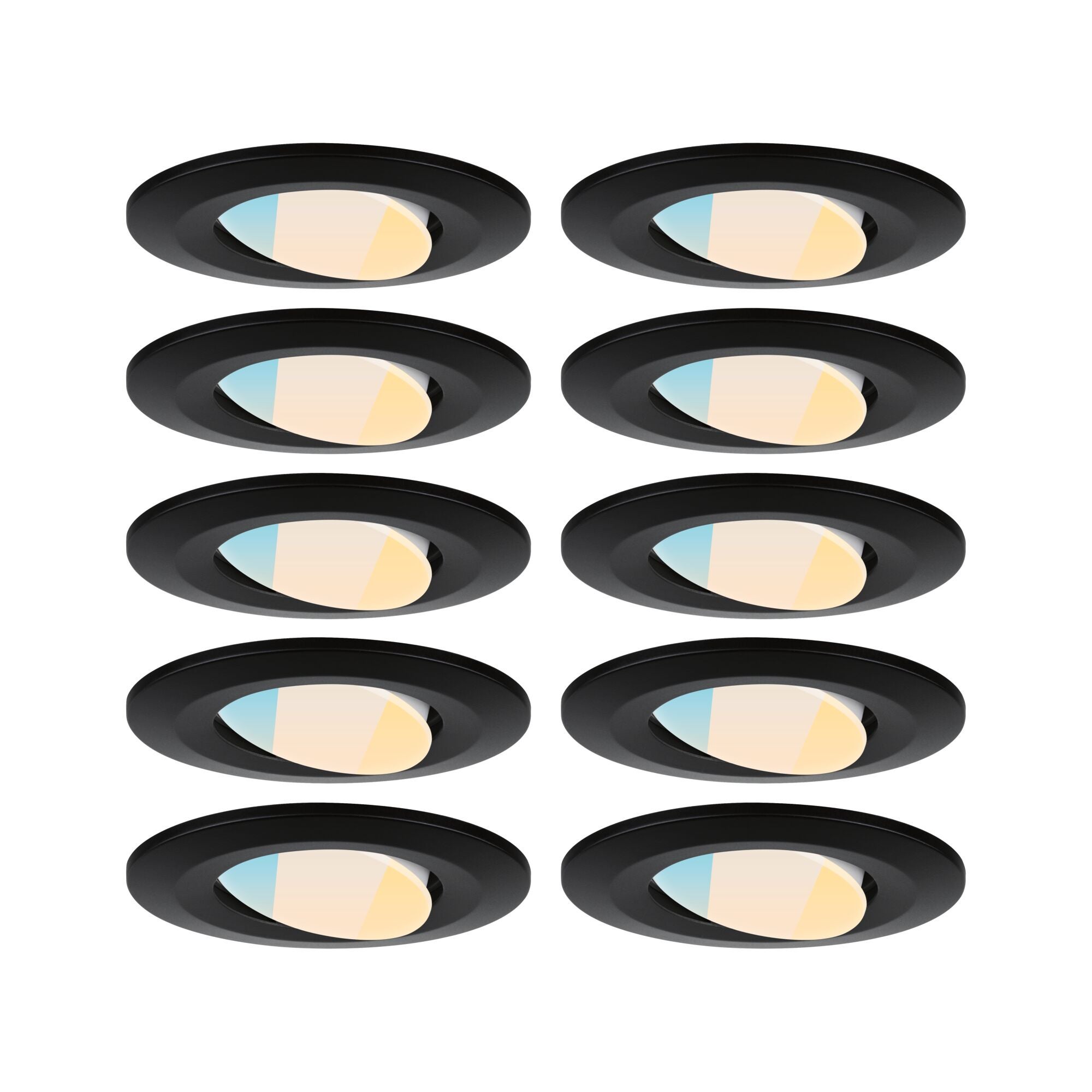 Spot encastré LED Calla Kit de 10 IP65 rond 90mm 30° 10x5W 10x430lm 230V White Switch Noir mat - 2
