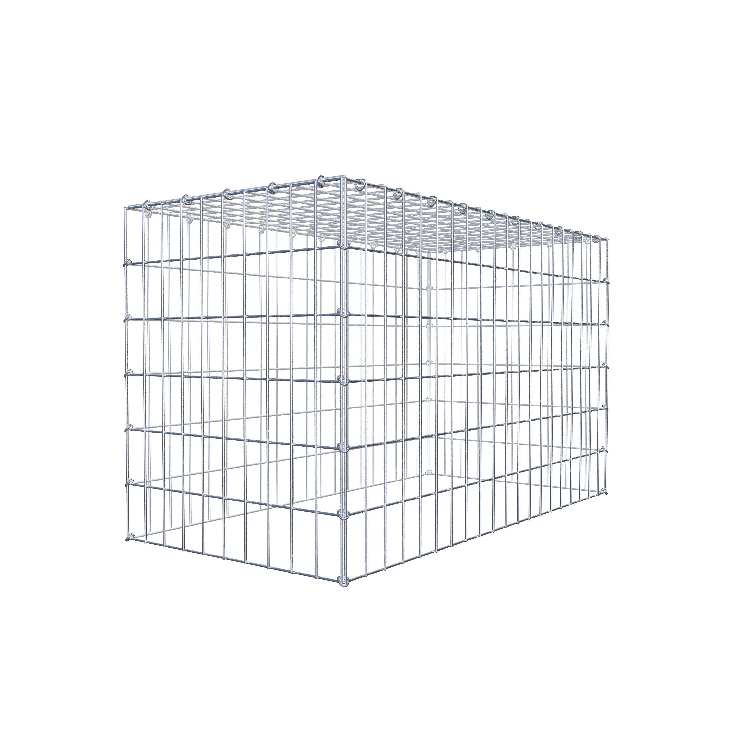 Gavión para apilar en acero galvanizado 100x60x50cm (LxAxP), malla 5 x 10cm, Anillo en C, sin rejilla inferior - 9