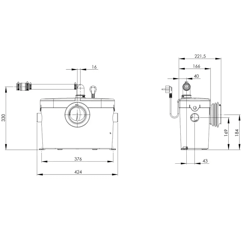 SFA SaniAccess 1 Sanibroyeur - 4