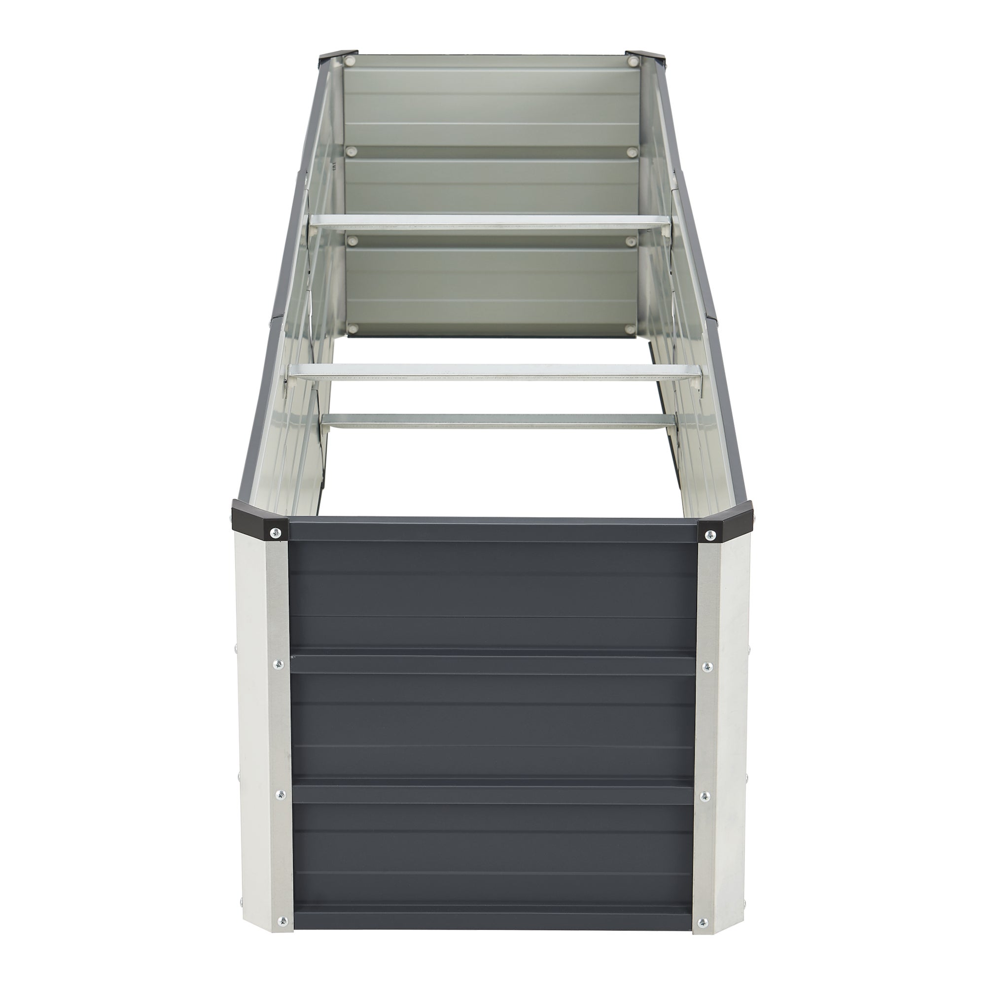 Jardinière Nijmegen à 2 barres de séparation 183 x 47 x 40 cm anthracite [en.casa] - 4