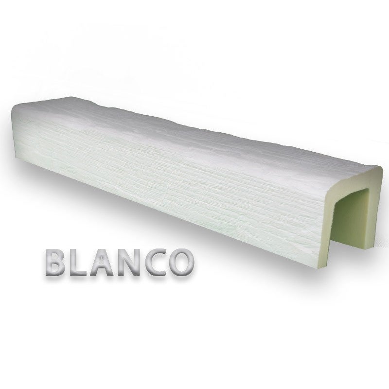 Decoracion Poliuretano  Viga Imitación Madera Color 12,5X8x300 Cm Fabricada En Poliuretano Blanco , Leroy Merlin