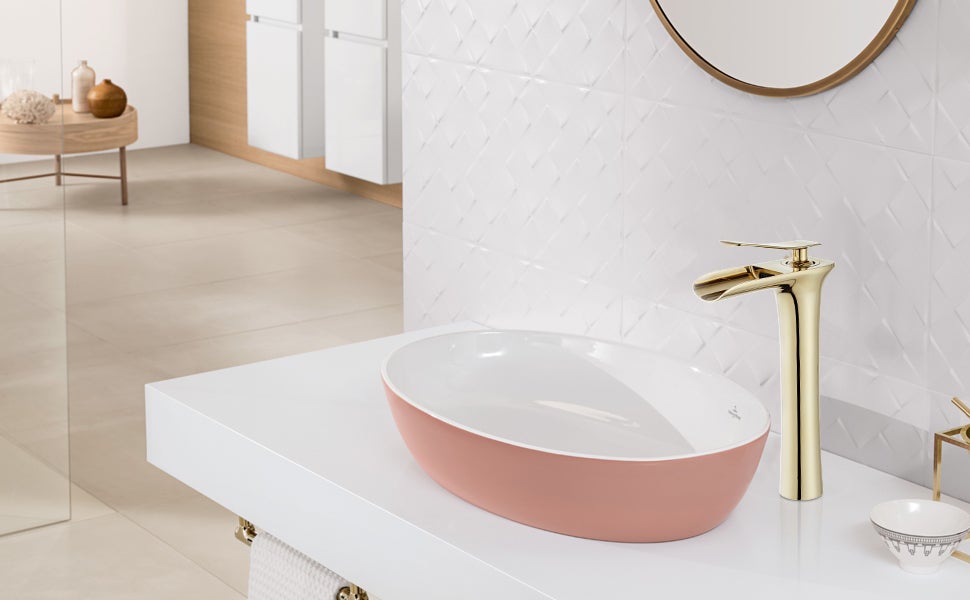 Robinet Salle Bain Cascade Robinet Lavabo Mitigeur Cascade Tobinet Haut Salle Bain Cascade Bassin Tobinet Salle de Bain Doré Robinet Lavabo Doré - 8