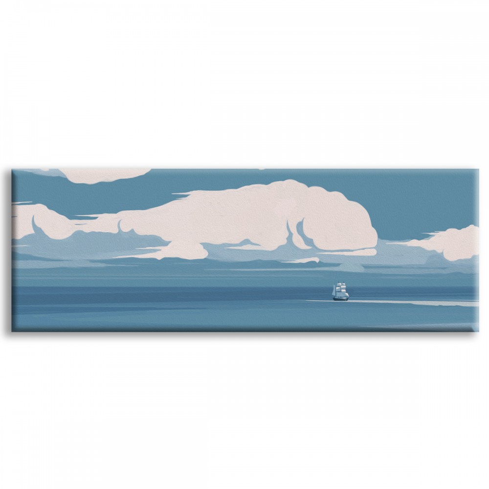 Moby dick impresión en lienzo montada en bastidor de madera de 200x70 cm