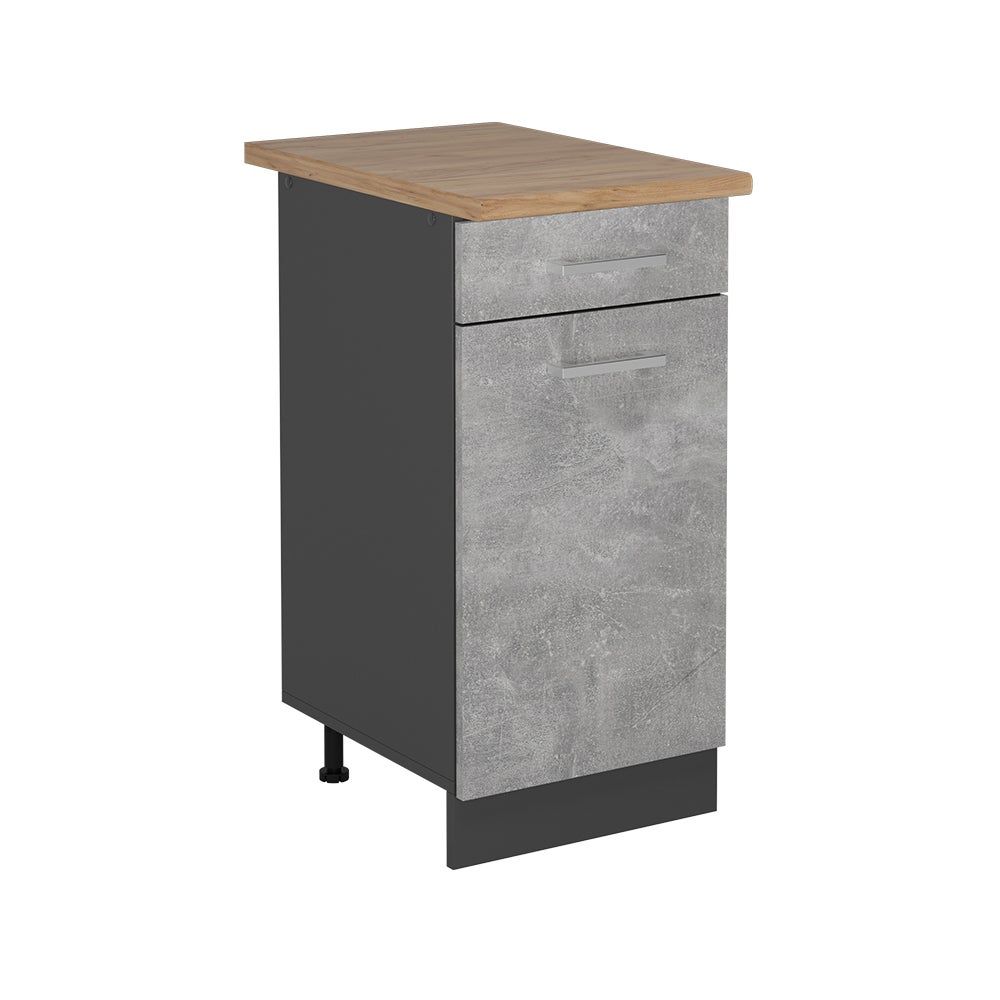 Vicco Szafka dolna do kuchni R-Line, Beton, 40 cm , BP Dąb
