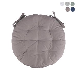 Coussin De Chaise Rond 40 Cm - Épaisseur 3 Cm, Housse Amovible, Pour Intérieur Et Extérieur