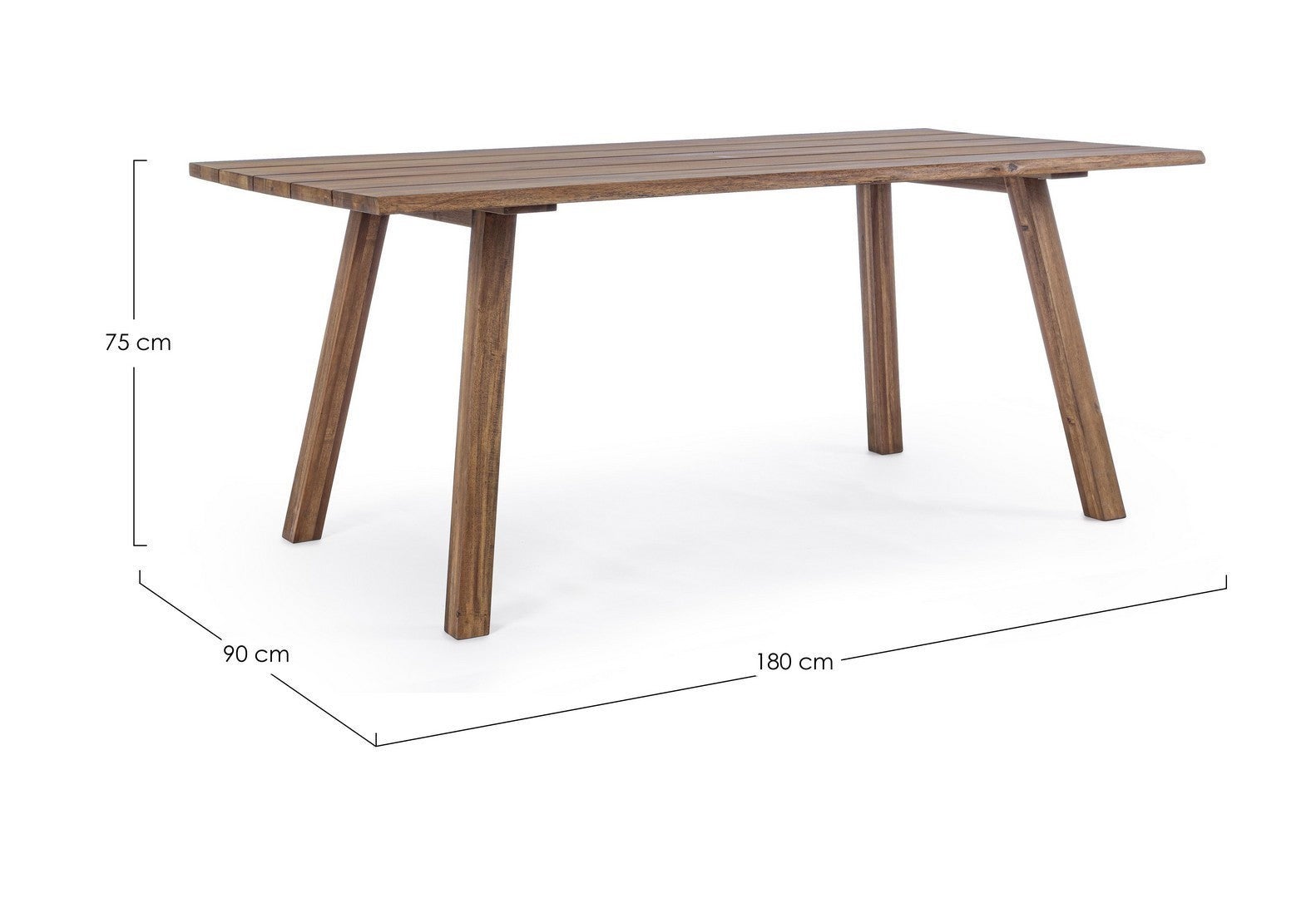 Table de jardin 180x90x75 cm en acacia huilé - 2