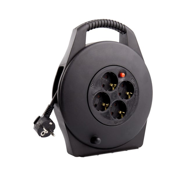 Ledkia Bobina Prolunga Cavo Elettrico 10m 3x1.5 mm Nero