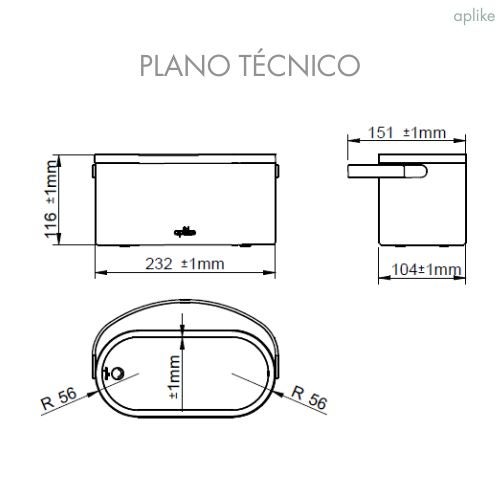 Organizzatore per il trucco con specchio a luce LED, interruttore on/off a sfioramento e temperatura di colore bianco BEVERLY (Nerosatinato). - 5