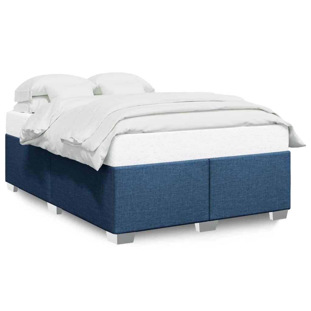 Lit Double Lit Adulte Cadre De Lit Sans Matelas Bleu X Cm Tissu Cfw Leroy Merlin