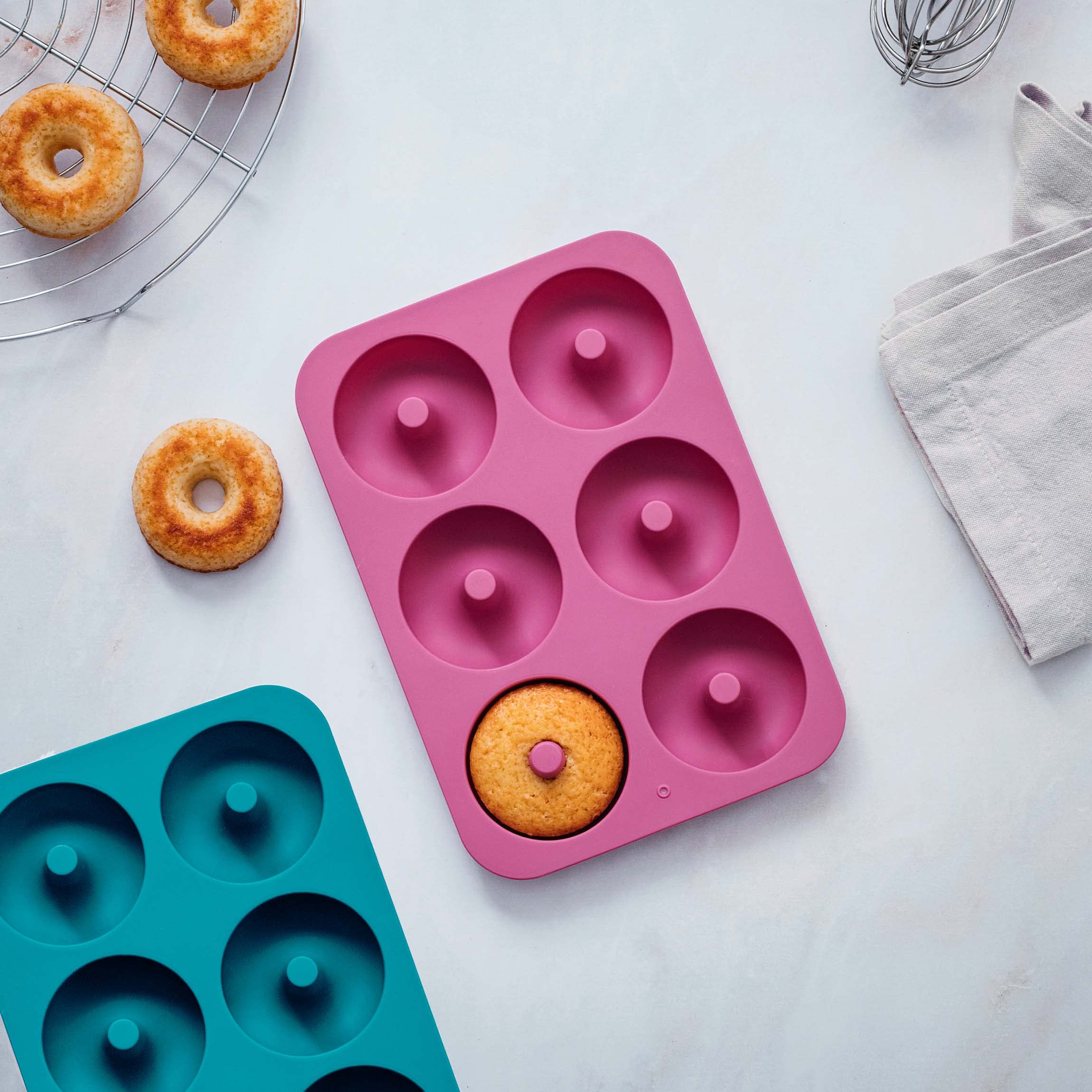 Stampo Per Ciambelle In Silicone 3pz Stampo Per Dolci Antiaderente Colorato