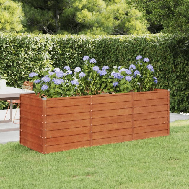COSTWAY Fioriera da Giardino Rialzato a 3 Livelli, Aiuola Elevata in Metallo con Base Aperta per Ortaggi, Frutta, Fiori ed Erbe, Orto Rialzato da Giardino, Patio e Cortile, 118 x 118 x 61 cm