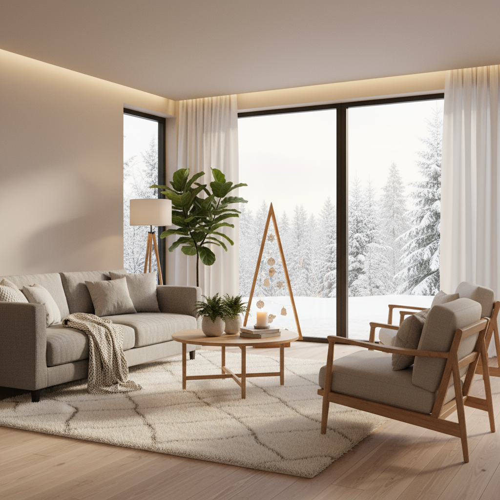 BOGATECO Sapin de Noël en bois avec LED 104 cm de haut | Décoration en bois incluse | Décorations de Noël | 100 LED | - 9