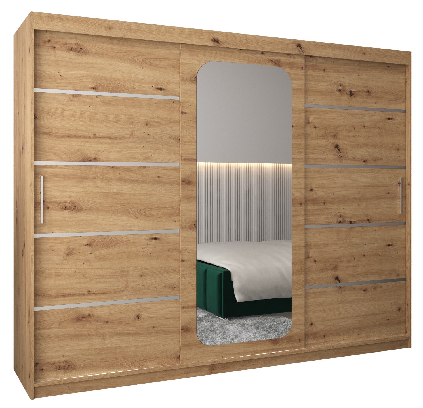 Szafa przesuwna garderoba PROMO V2 250 x 62 x 200 cm Artisan - Abiks Meble