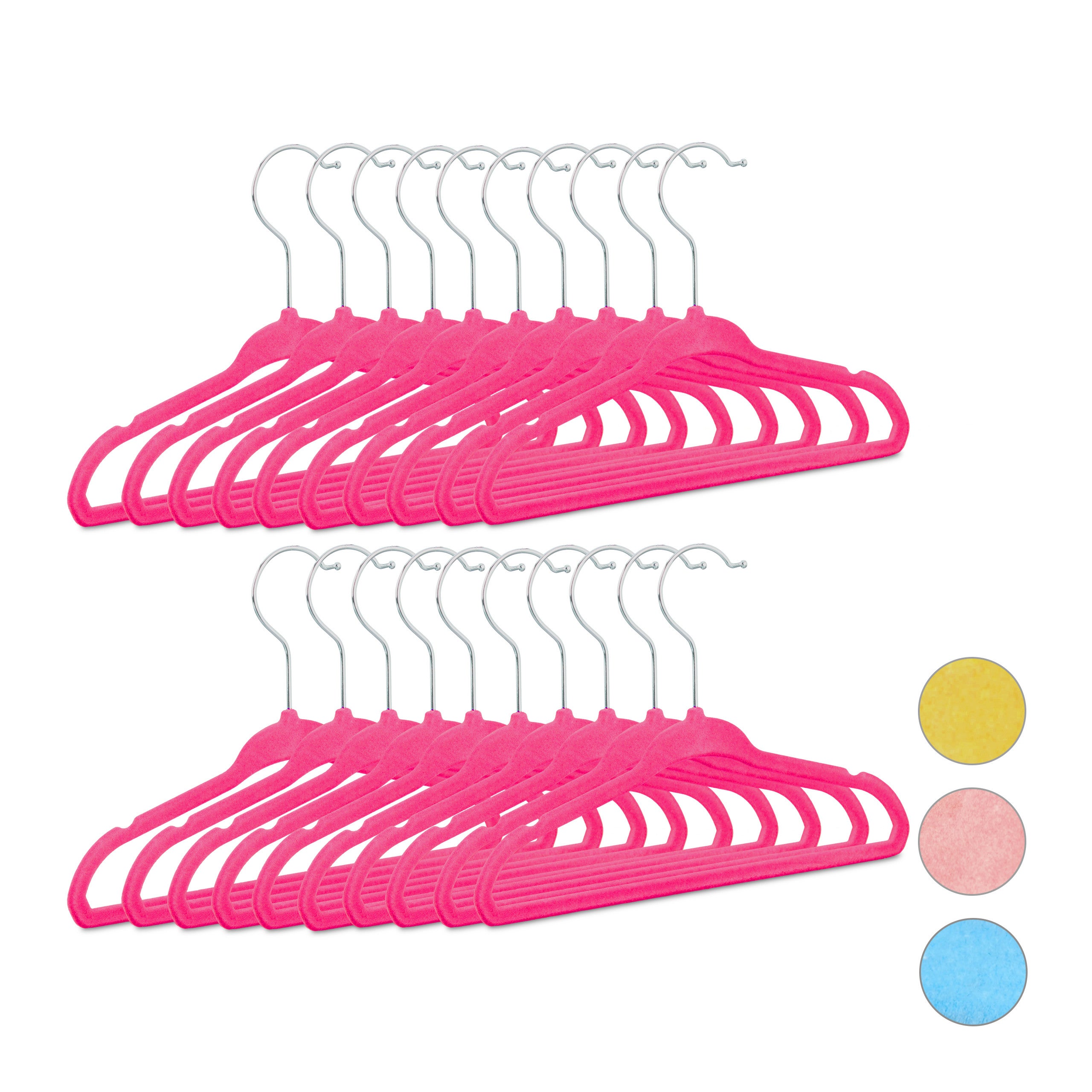 Relaxdays Lot De 30 Cintres Velours Pour Enfants – Antidérapants, Crochet Rotatif 360°, Crème, Idéal Bébé Et Tout-Petits