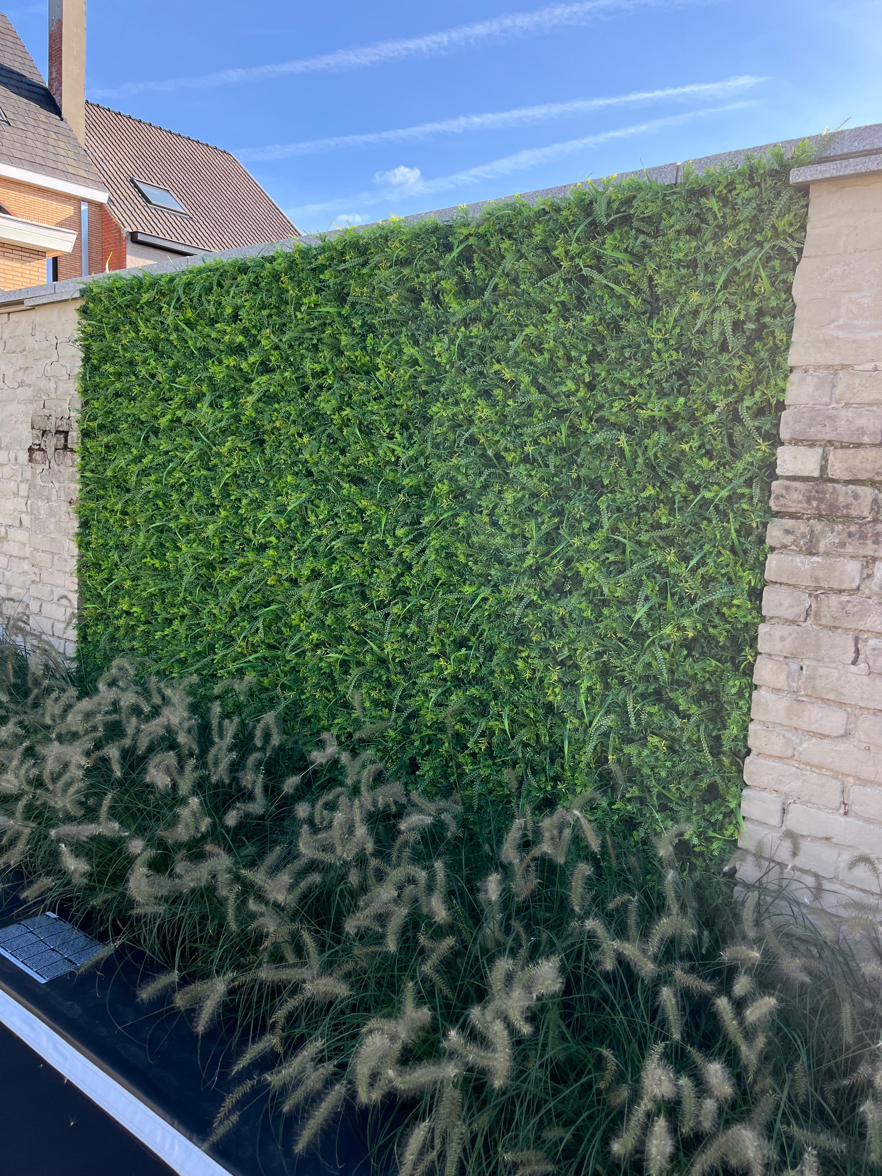 Curaçao | FOLY - 50 x 50 cm - Mur végétal artificiel extérieur et intérieur - Imitation lierre / hedera - Garantie UV 5 ans - JIVANA - 6