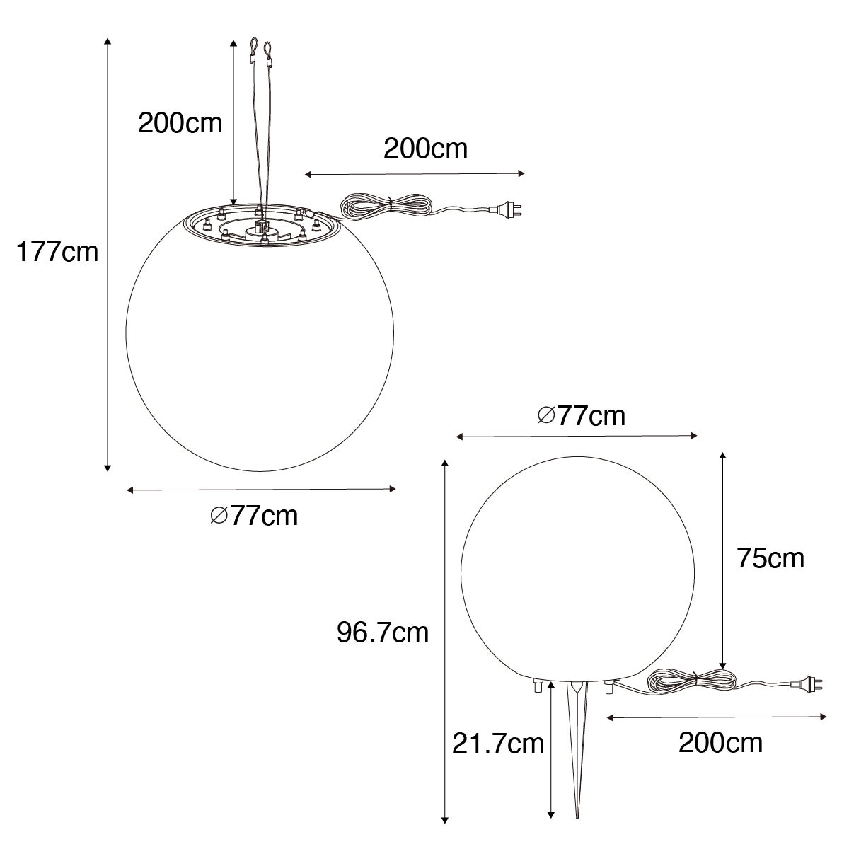 Qazqa moderne lampadaire extérieure, lampe sur pied extérieure pour jardin intelligente - Nura - blanc, ampoule led 9w, e27, - 4