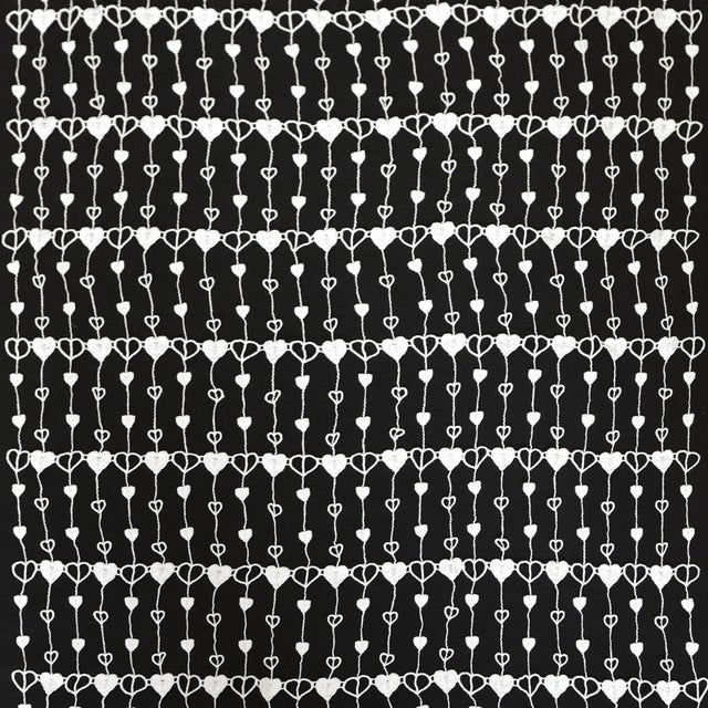 Modulable en macramé petits coeurs - Blanc - 45x160 cm - Polyester