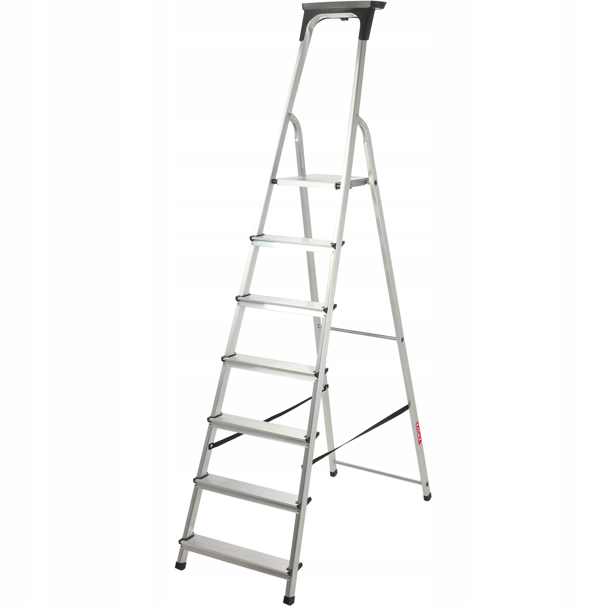 DRABINA ALUMINIOWA 7 STOPNIOWA SKŁADANA DOMOWA PÓŁKA 125kg PRODUKT POLSKI