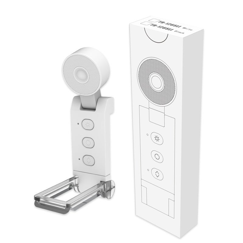 Okrągła lampka do czytania z klipsem USB, 5 temperatur, regulowana, składana, idealna do czytania w nocy, długa żywotność baterii – biała