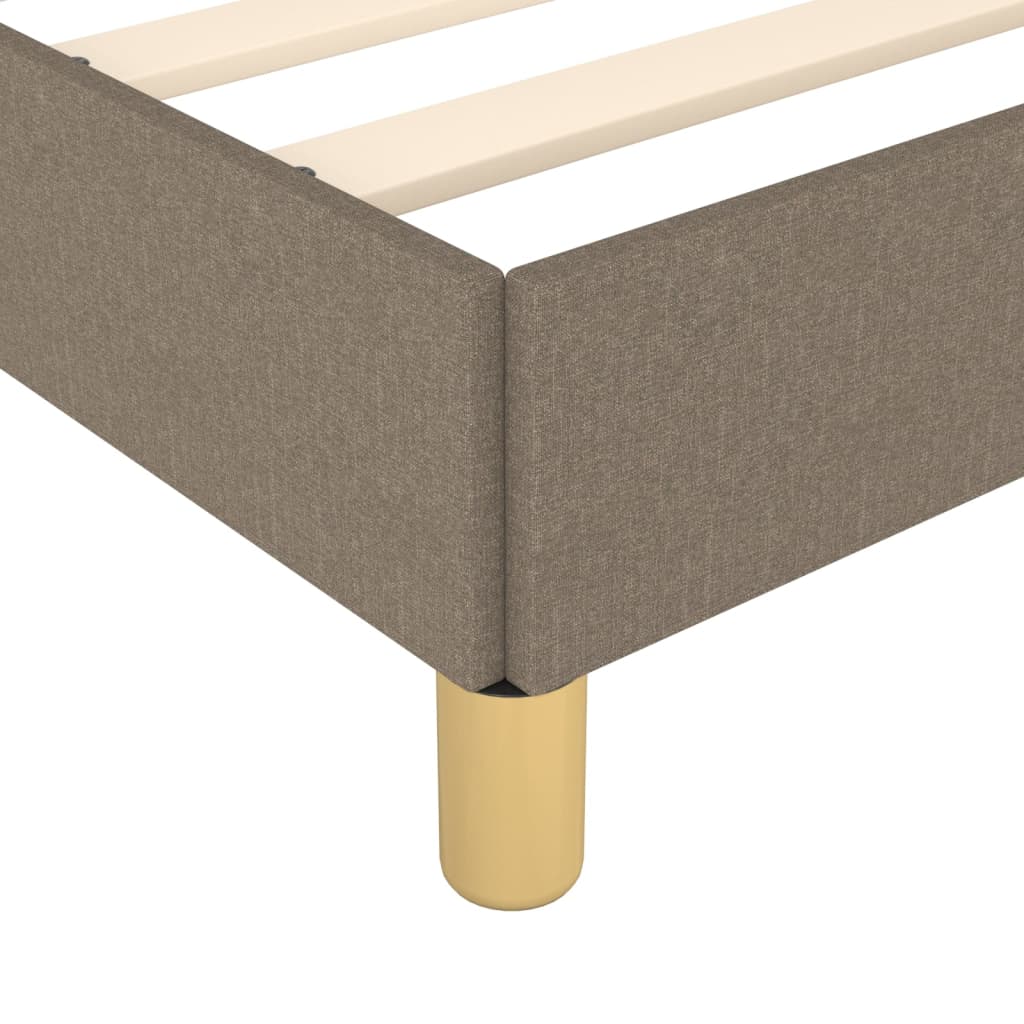 Cadre de lit sans matelas taupe 160 x 200 cm tissu - 7
