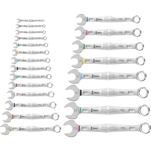 Jeu Clés Mixtes Wera Joker 11 Pièces - Double Prise 15° Espaces Réduits