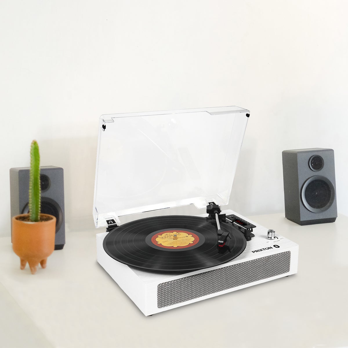 Giradischi Bluetooth Studio Deluxe PRIXTON Lettore e Convertitore di Vinile - Bianco - 3