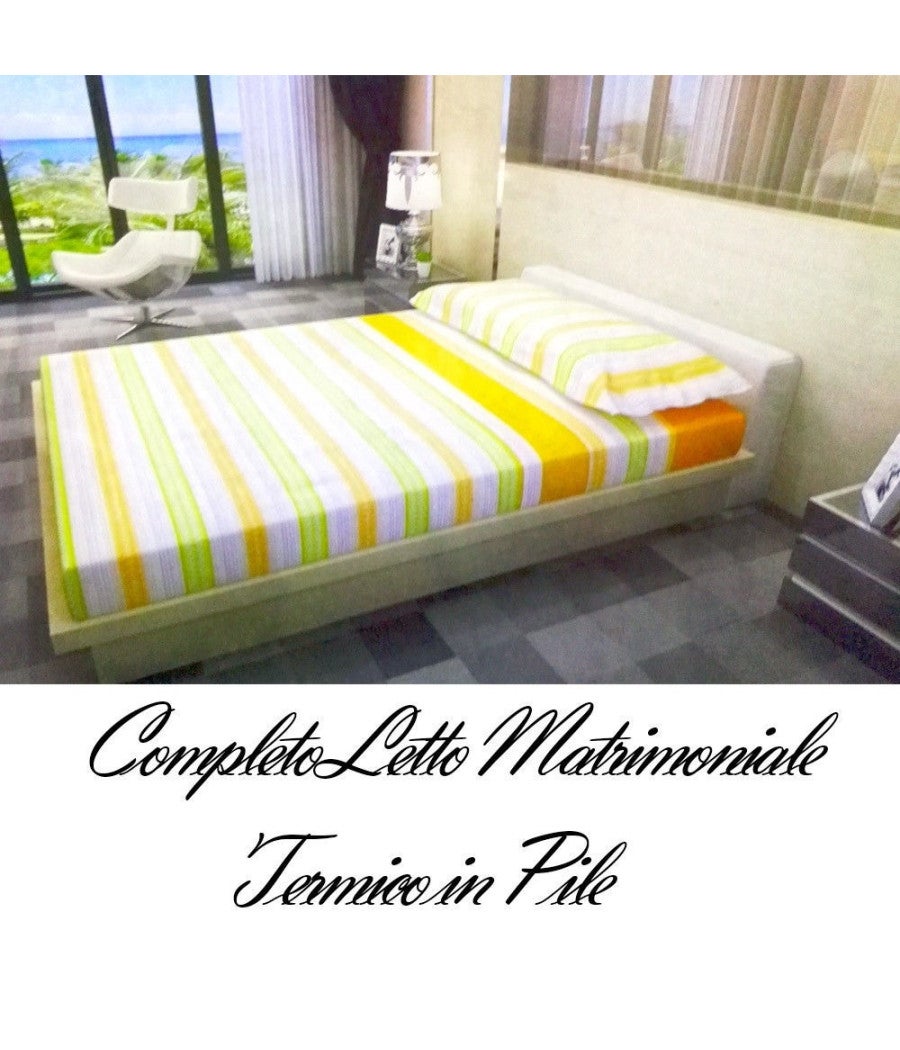 Completo di lenzuola per letto una piazza e mezza in pile - euroricami viterbo